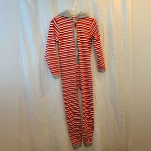 Burt's Bees kids striped zip up onesie